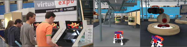 3 pictures of the virtual expo